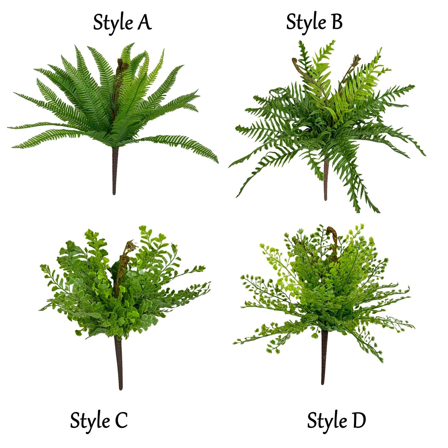 Realistic Soft touch-21 Leaves- artificial fern bushes: Style C