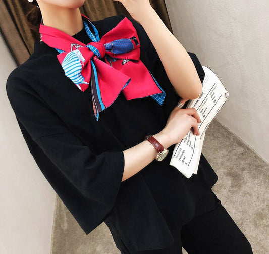 Imperial Red Bow Scarf – Trotter Collection