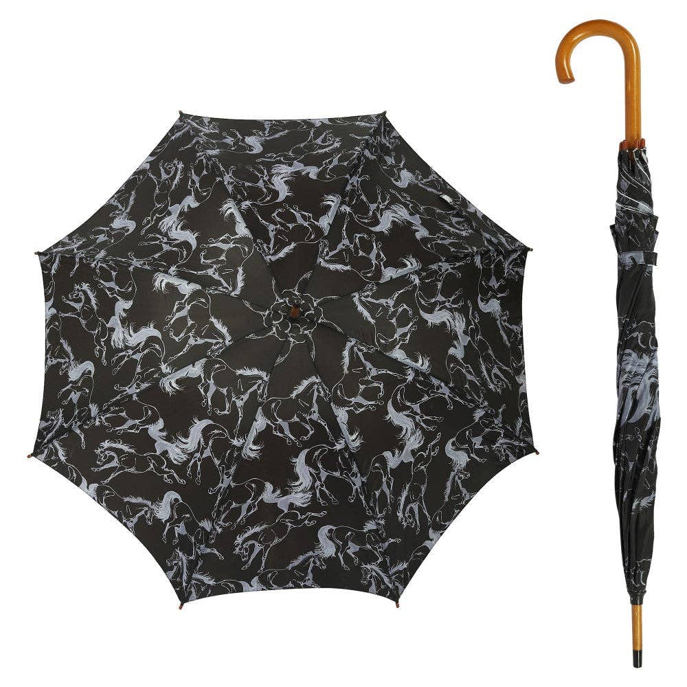 AWST Int'l Lila Umbrella: LINEAR HORSES