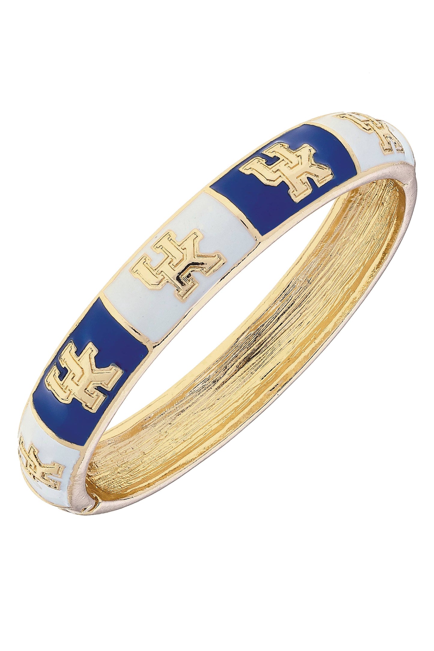 Kentucky Wildcats Sculpted Enamel Checkered Hinge Bangle: Blue