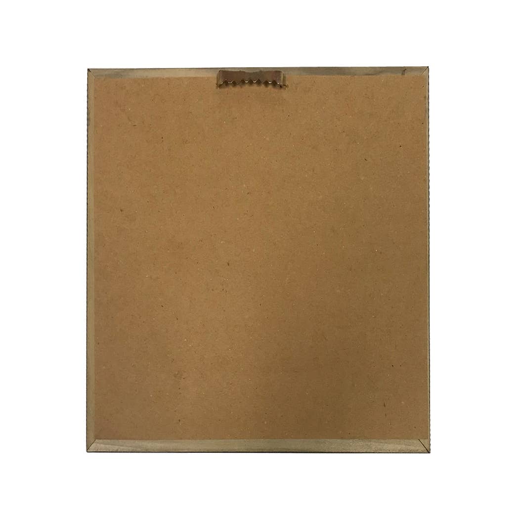 Down the Path Equestrian Fox Hunt Scene Oil Painting Print: Antiqued Gold / 5" x 6"