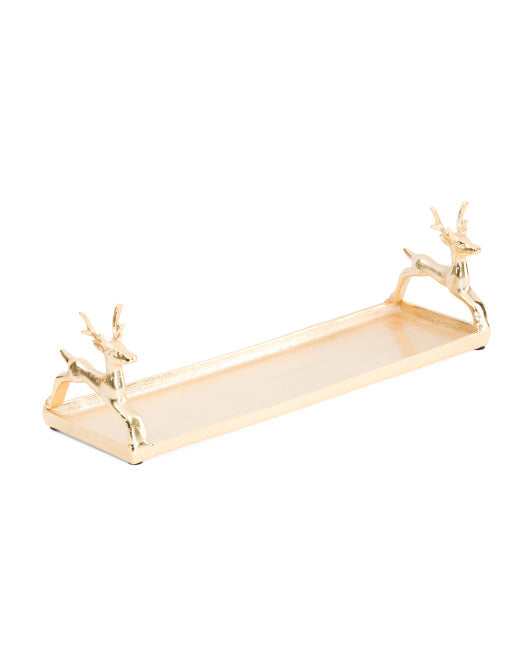 21in Reindeer Handle Serving Tray