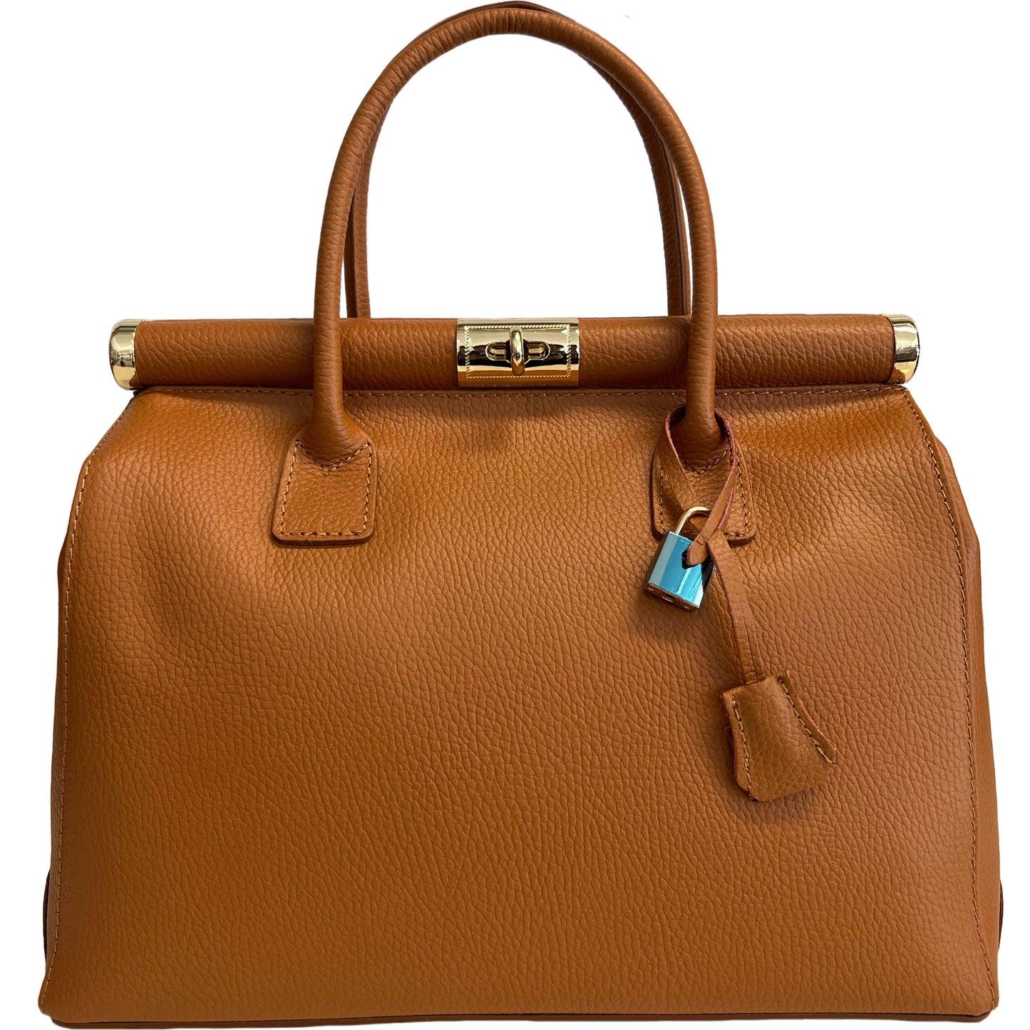 Modarno Handbag Women's Leather Handbag with Shoulder Strap: Beige Leather