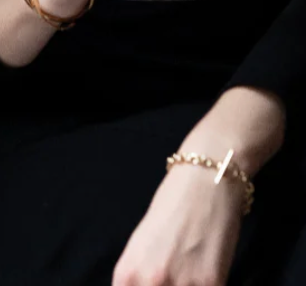 Lorie Toggle Paperclip Bracelet: Single
