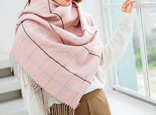 Pink Country Plaid Reversible Wrap – Artisan Shawl