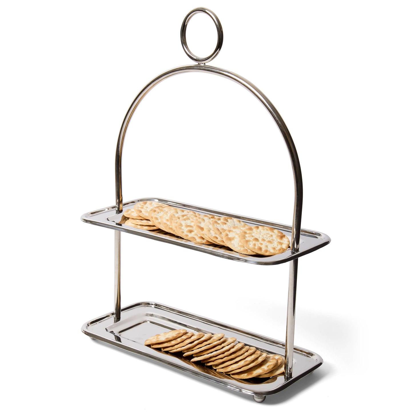 2 Tier Rect Tray Stand