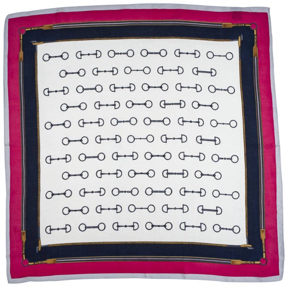 AWST Int'l Satin Snaffle Bit Scarf: Navy