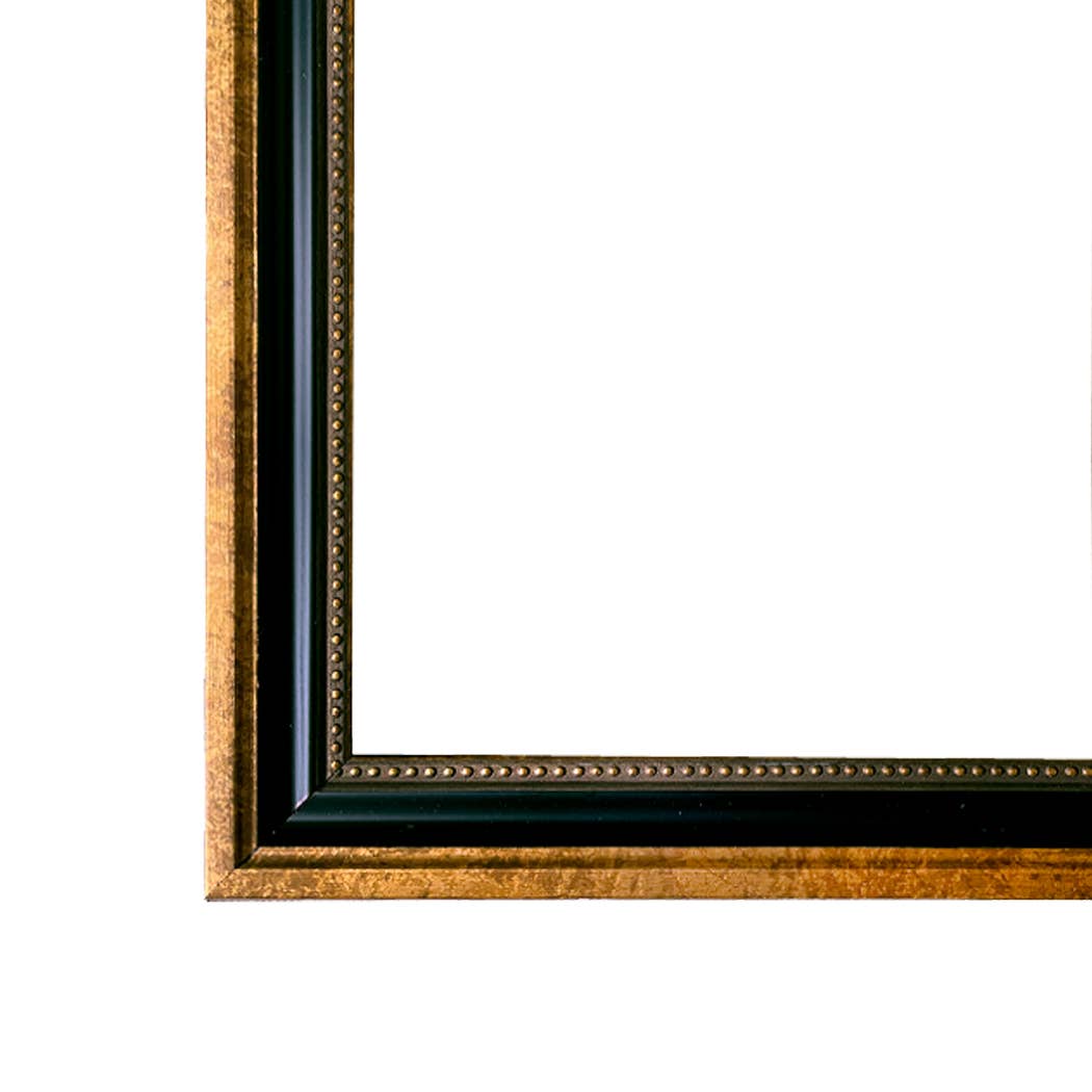 Two Rabbits Art Nouveau Vintage Style Print Behind Glass: Small