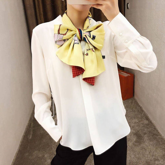 Yellow Bow Scarf – Trotter Collection