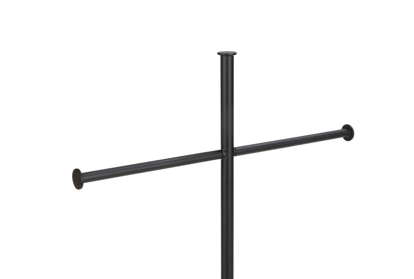 T-Bar Metal Necklace and Scarf Stands: Black / 22.25" Tall