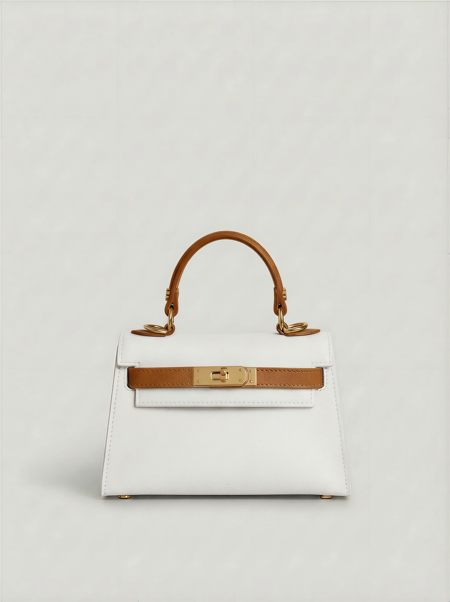 Genuine Saffiano leather handbag with strap, made in italy: Cow