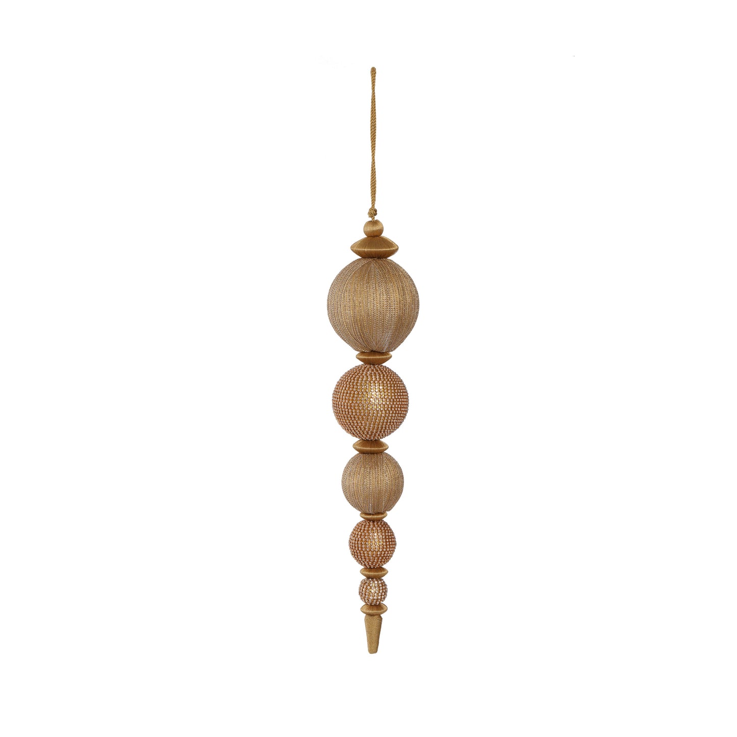 Multiple Stacked Gold Spheres Drop Ornament