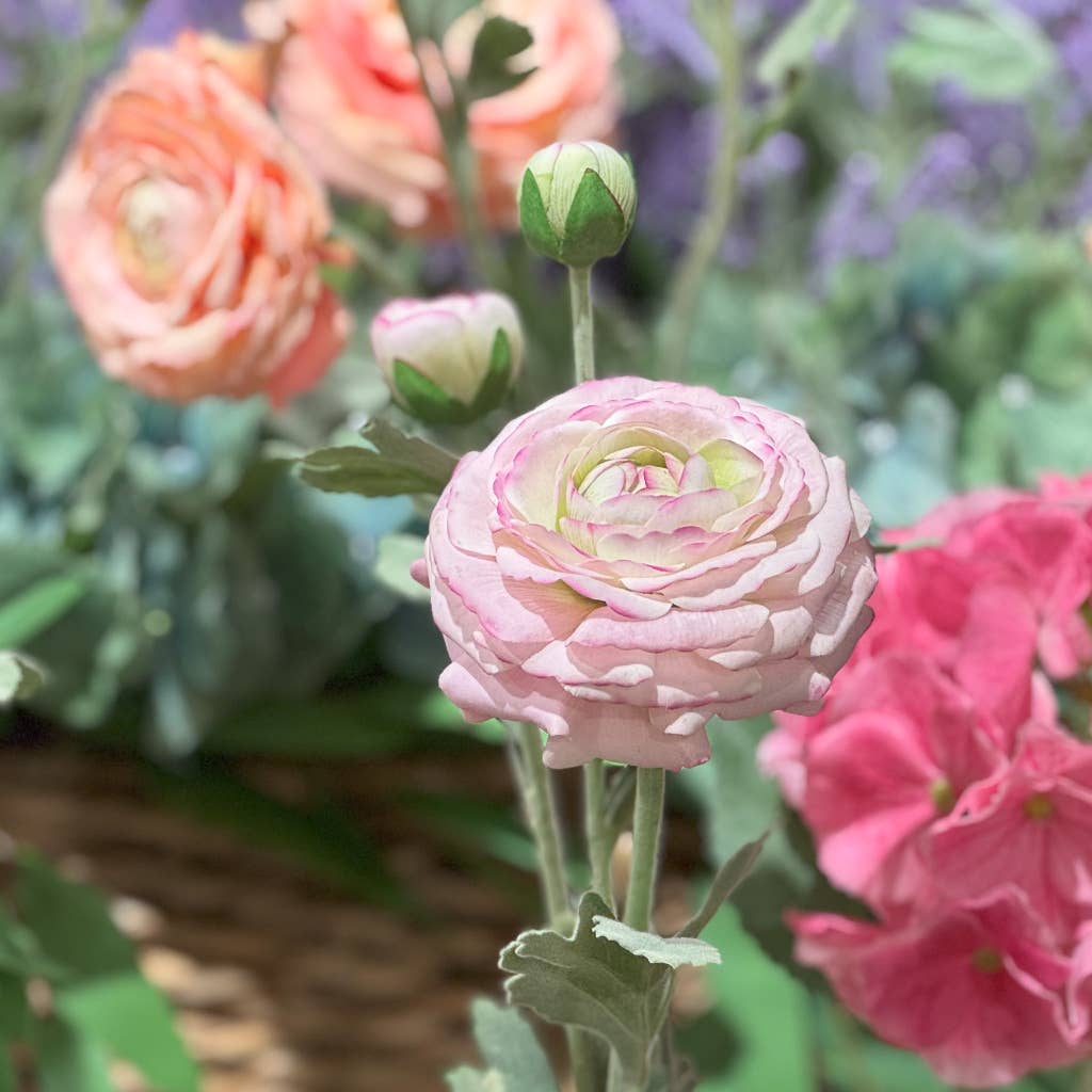 Real Touch Ranunculus - Lavender Pink - 19 Inch