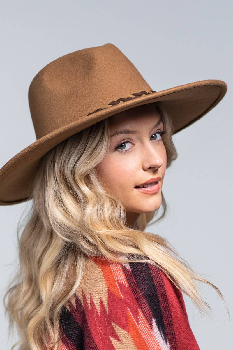 100% Wool Panama Hat & Braid: Grey / OS