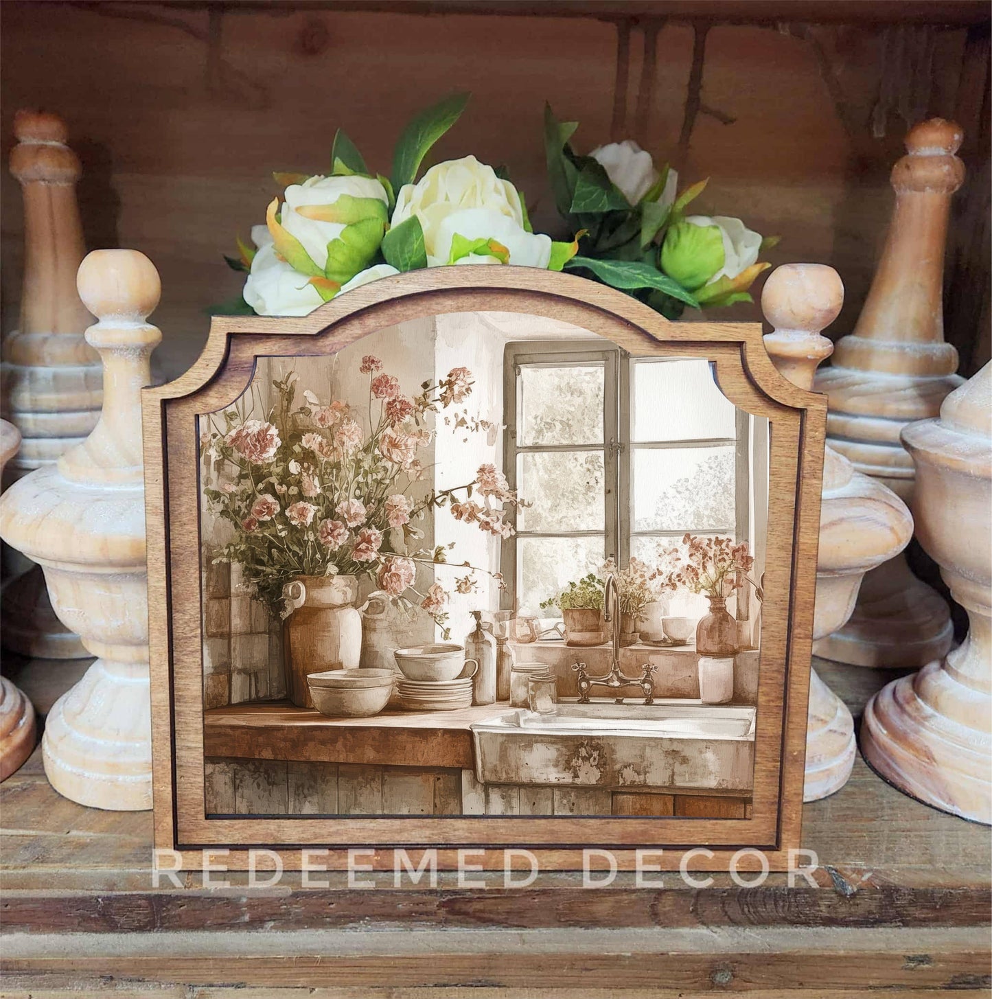 Provincial Rustic Kitchen Framed Art