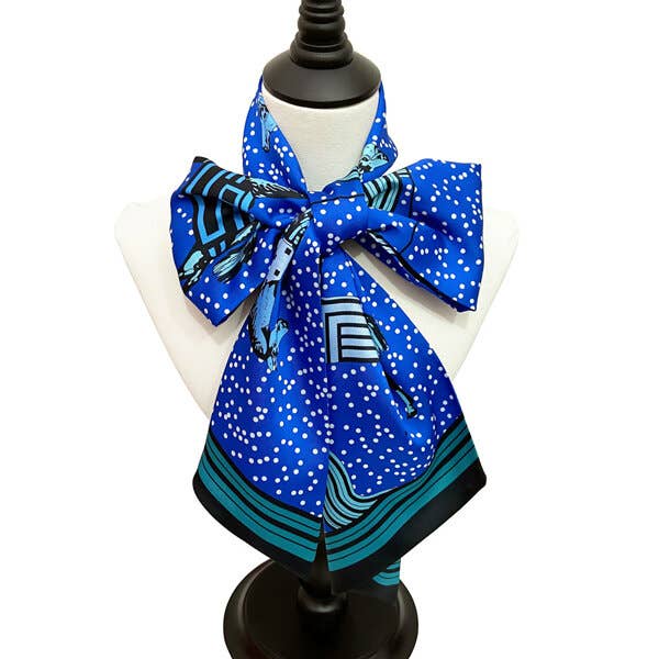 Equestrian White Bow Scarf – Dotted Trotter Collection