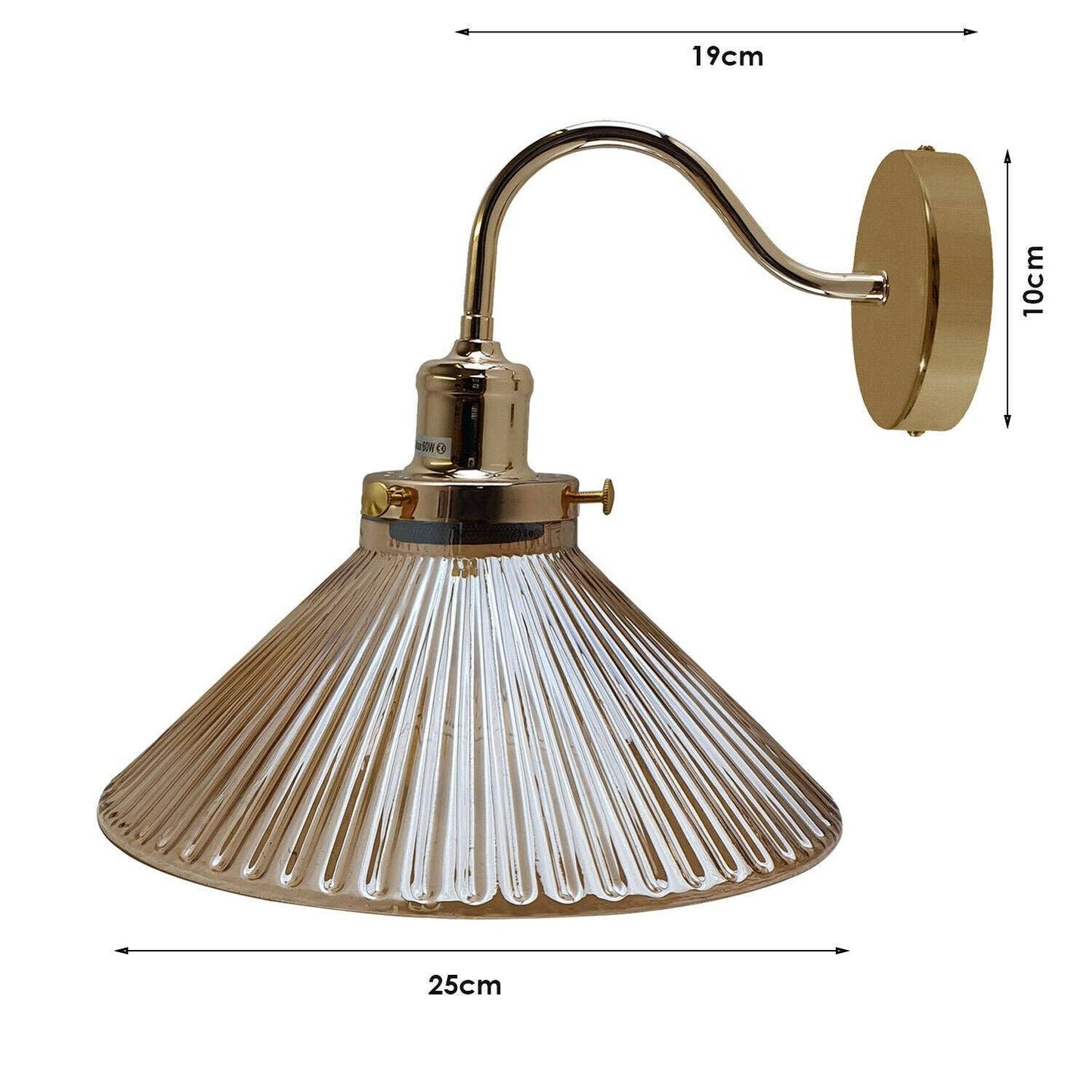Vintage Wall Light Industrial Lighting Retro Metal Wall lamp: With Bulb