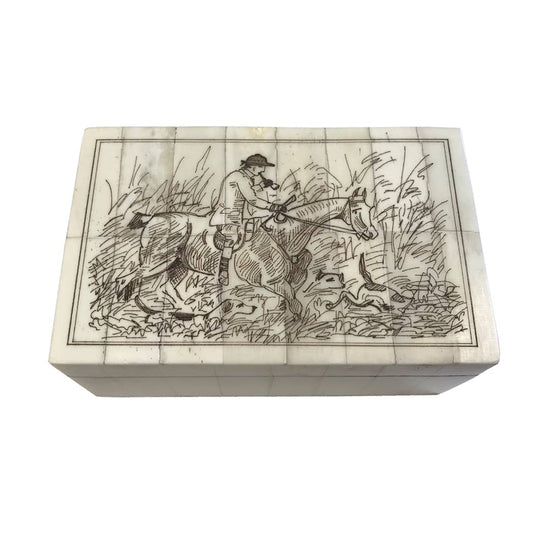 5-1/4" Full Cry Equestrian Bone Box