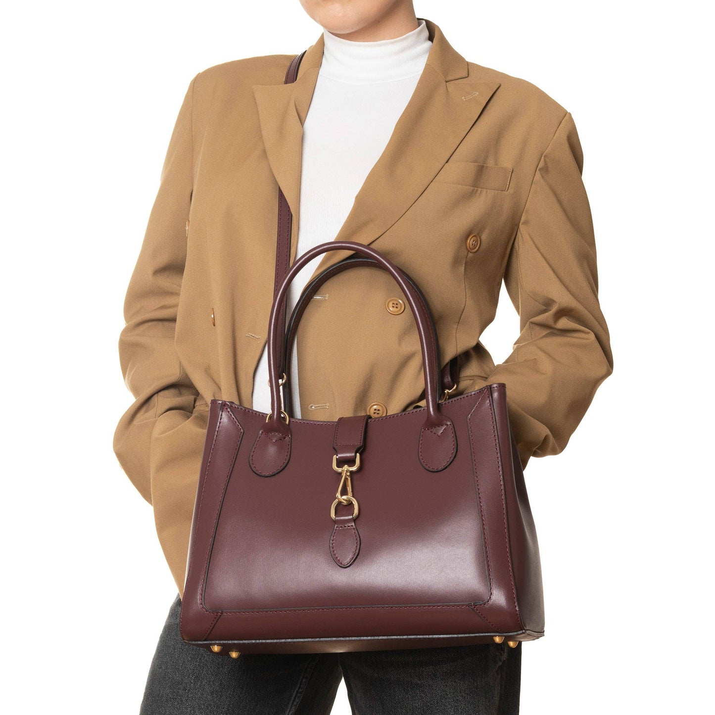 ITALIAN CUOIO TOTE: BLACK