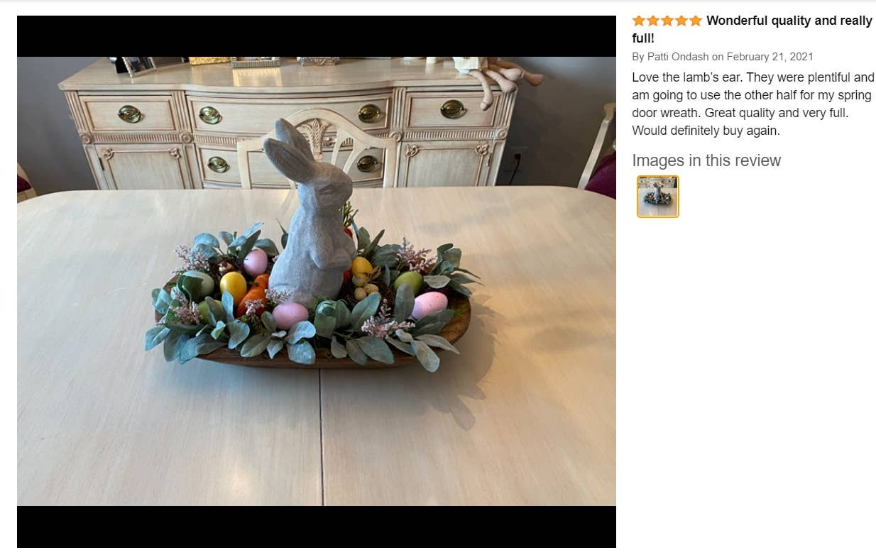 14“ ”Realistic Flocked Artificial Lamb's Ear