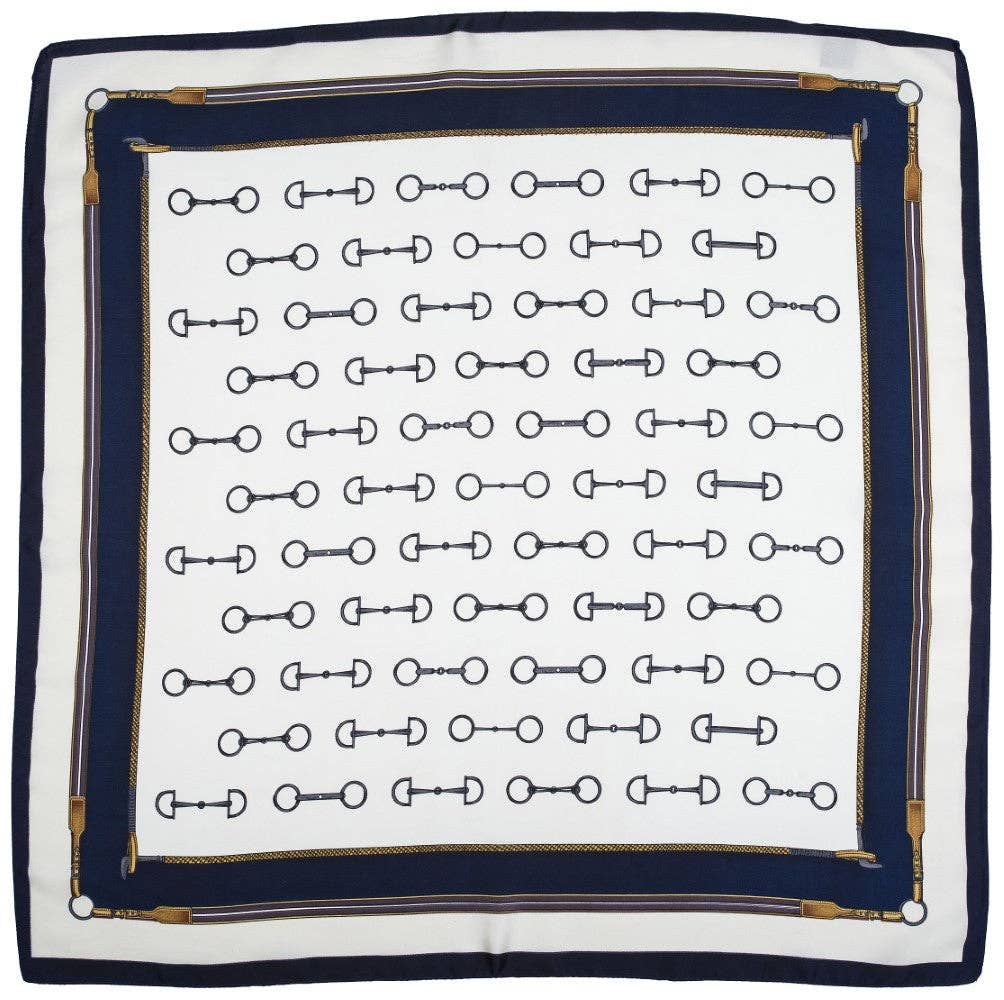 AWST Int'l Satin Snaffle Bit Scarf: Navy