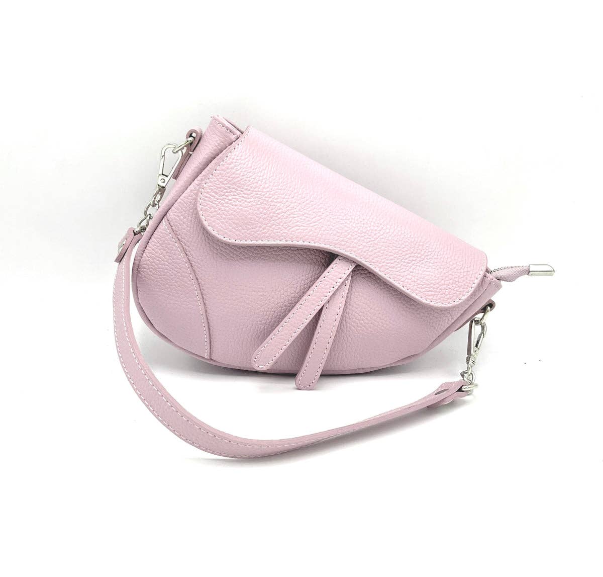 English Saddle Genuine Lather Shoulder Bag ~ Black