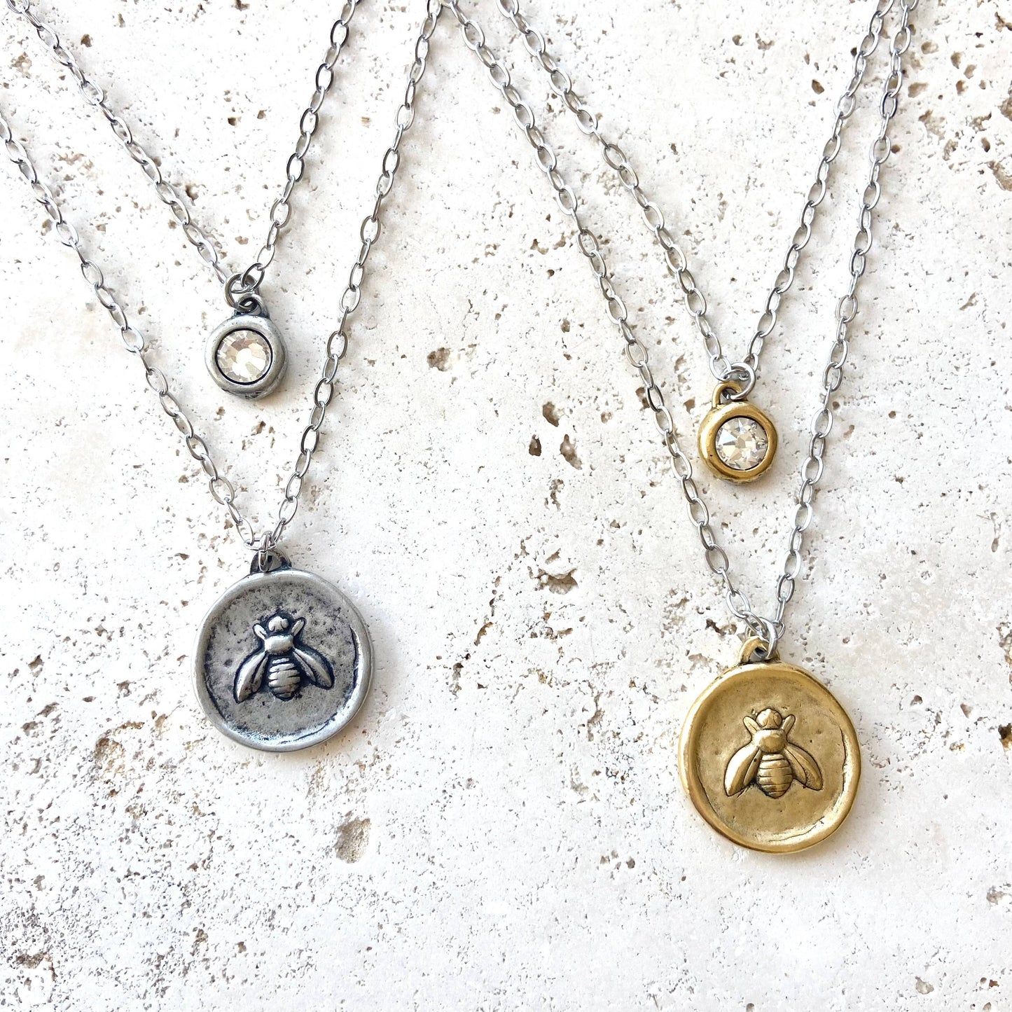 Serenity cross necklace religious Julio  jewelry prayer: Gold