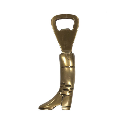 5-1/4" Antiqued Brass Equestrian Riding Boot Bottle Opener