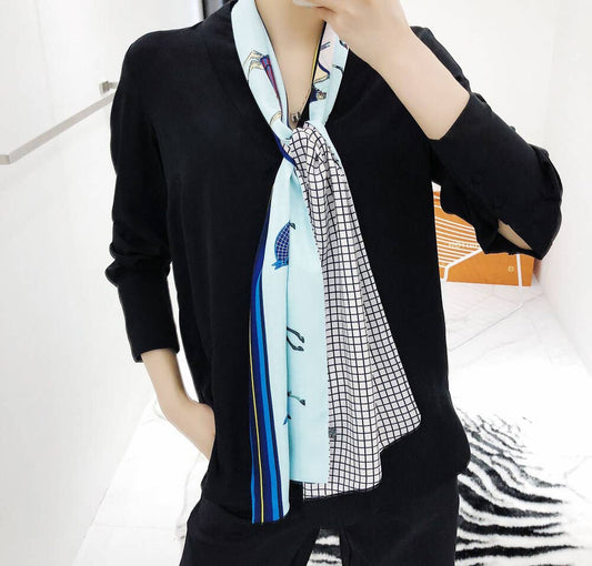 Turq Bow Scarf – Trotter Collection