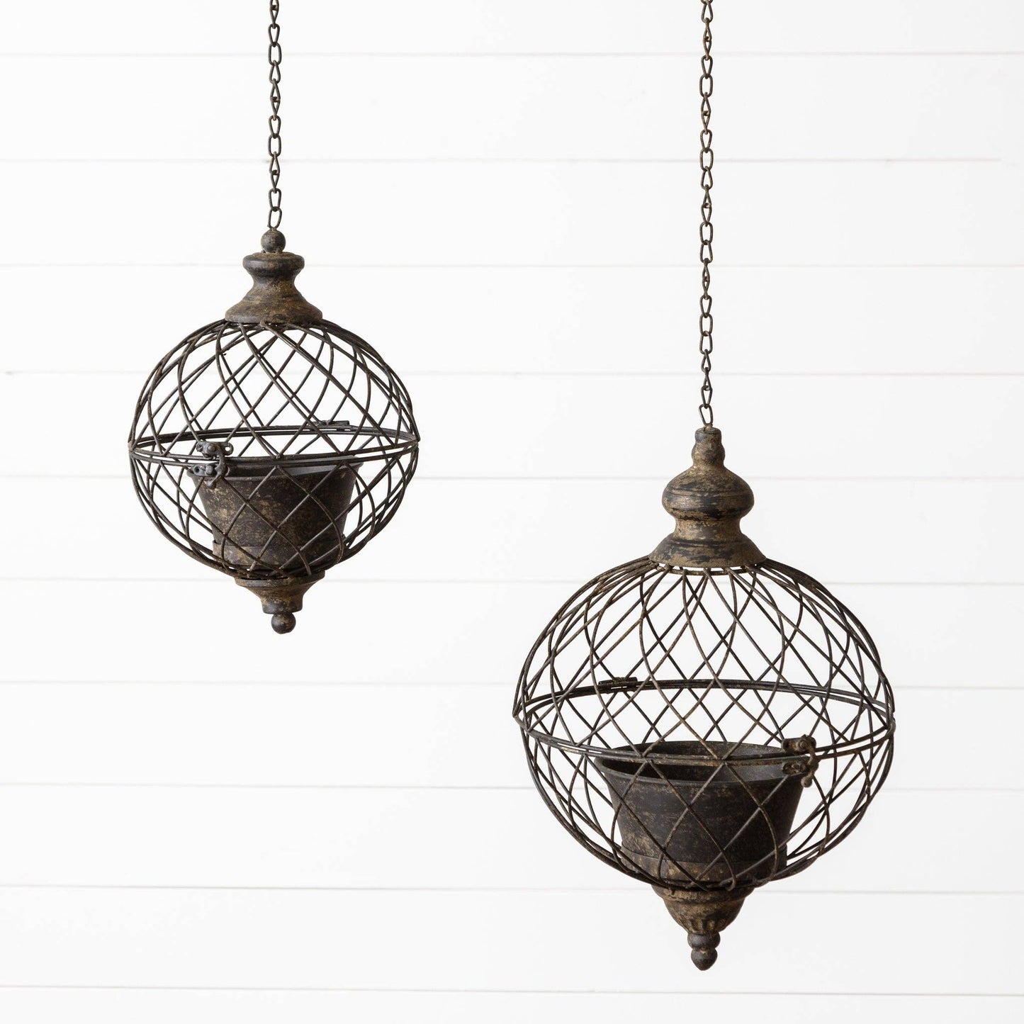 Sphere Hanging Planter (Set Of 02)
