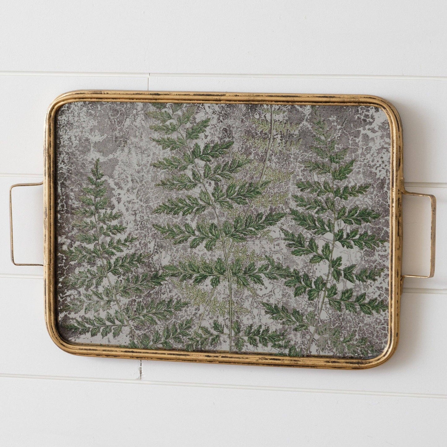 Mirrored Fern Tray