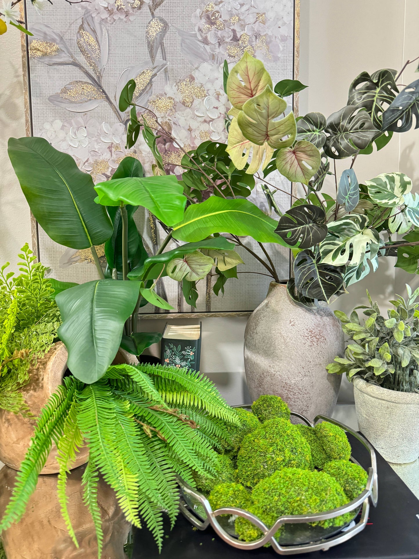 Realistic Soft touch-21 Leaves- artificial fern bushes: Style C