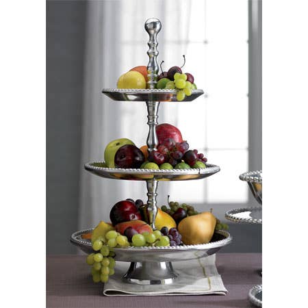 Beaded 3-Tier Display Stand