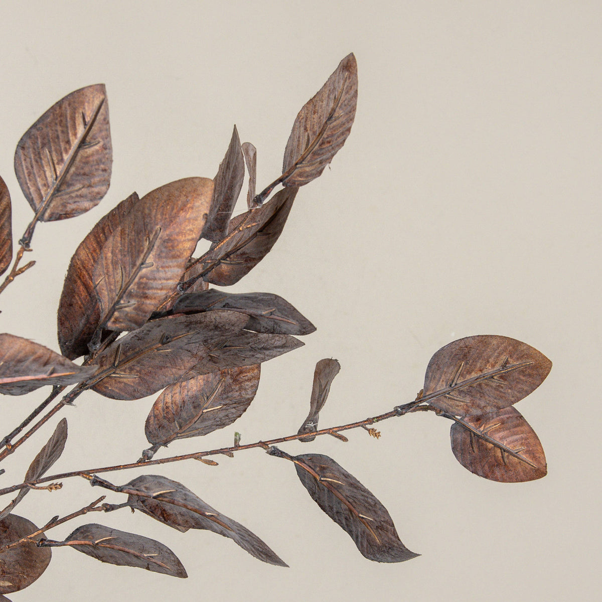 36" METALLIC BRONZE MAGNOLIA LEAF SPRAY