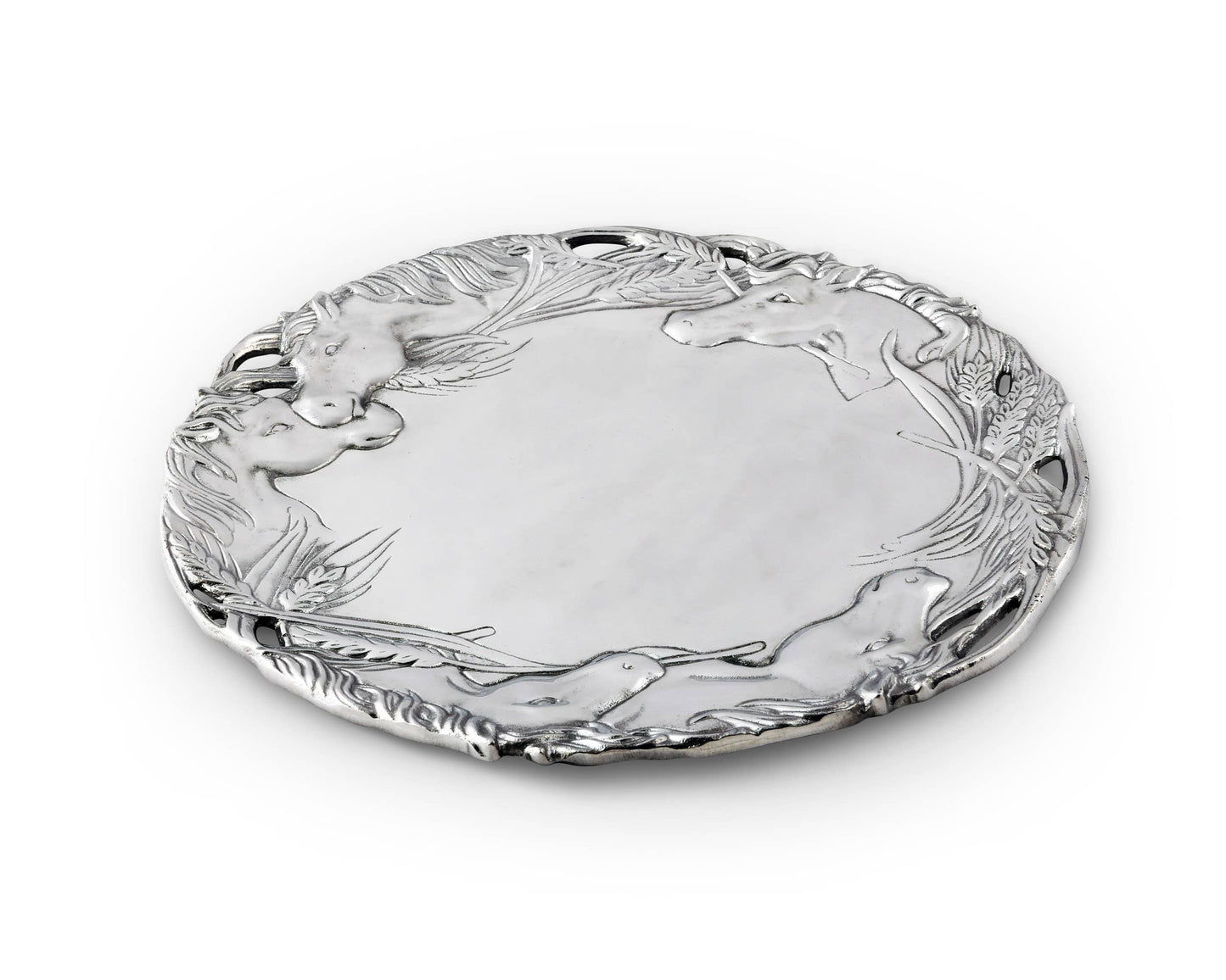 Horse Round Tray 12