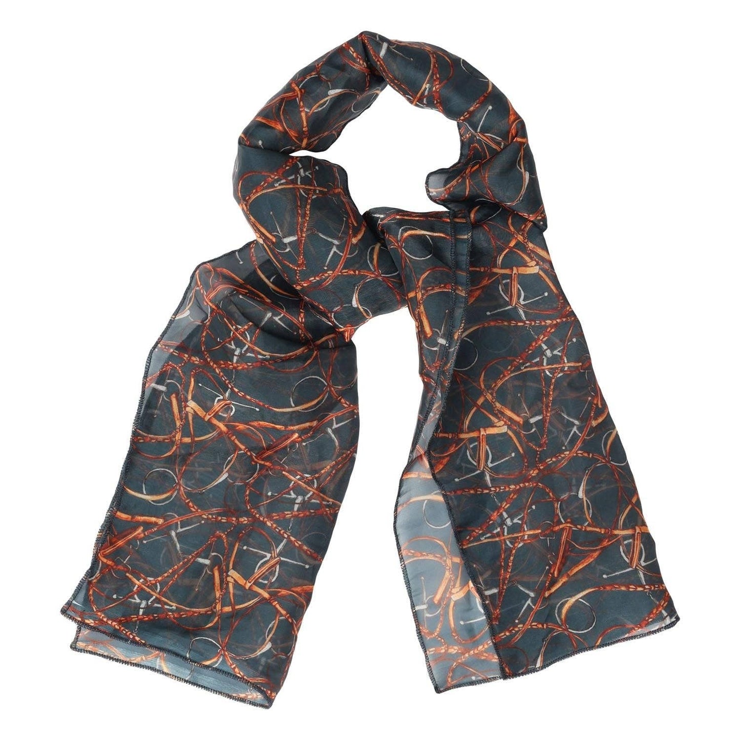 AWST Int'l Lila Snaffle Bridles Scarf: Blue