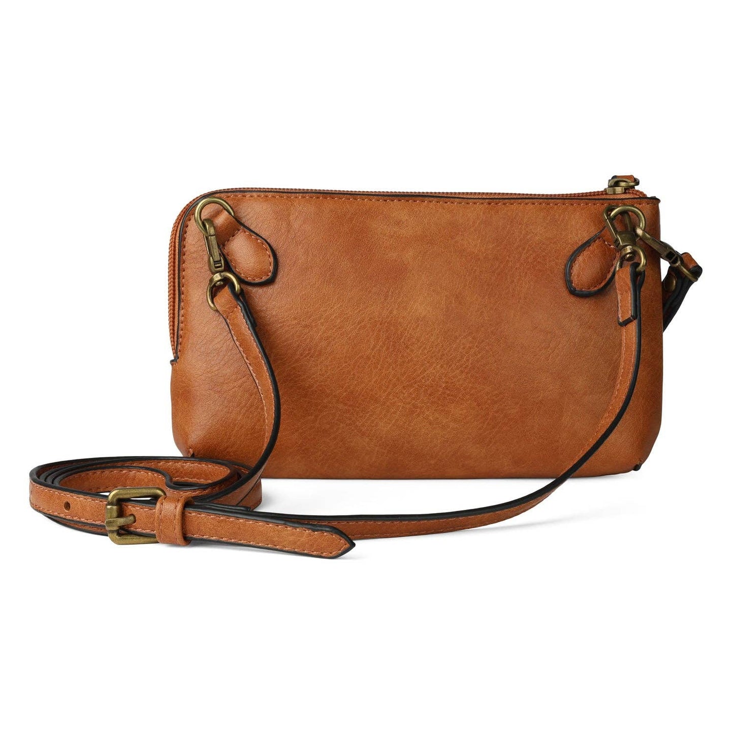 AWST Int'l Lila Vintage Snaffle Bit Clutch Crossbody Bag: Brown