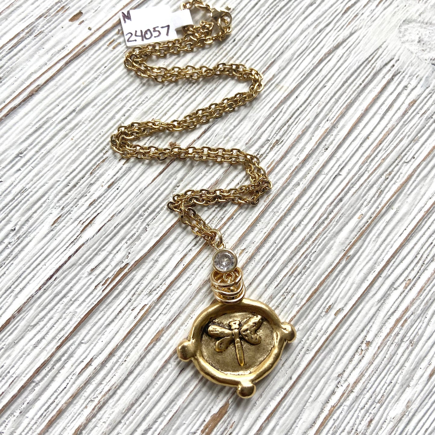 Dragonfly necklace non tarnishing jewelry