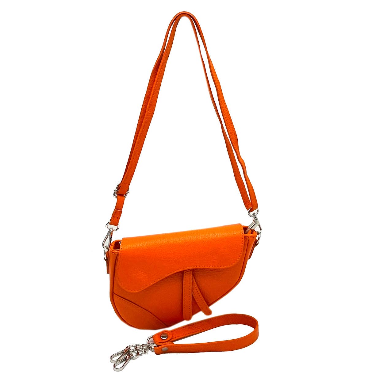 English Saddle Genuine Leather Saddle Shoulder Bag ~ Beige