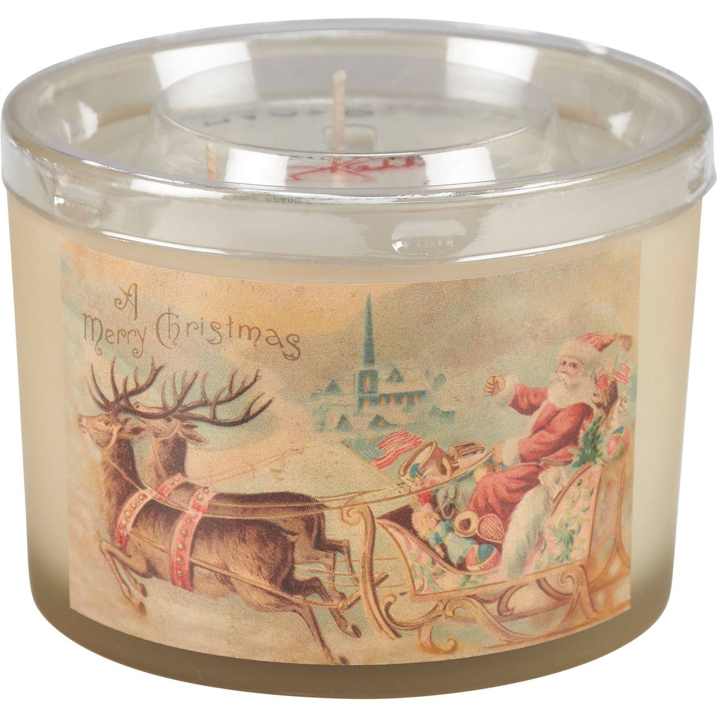 Vintage Santas Candle Set