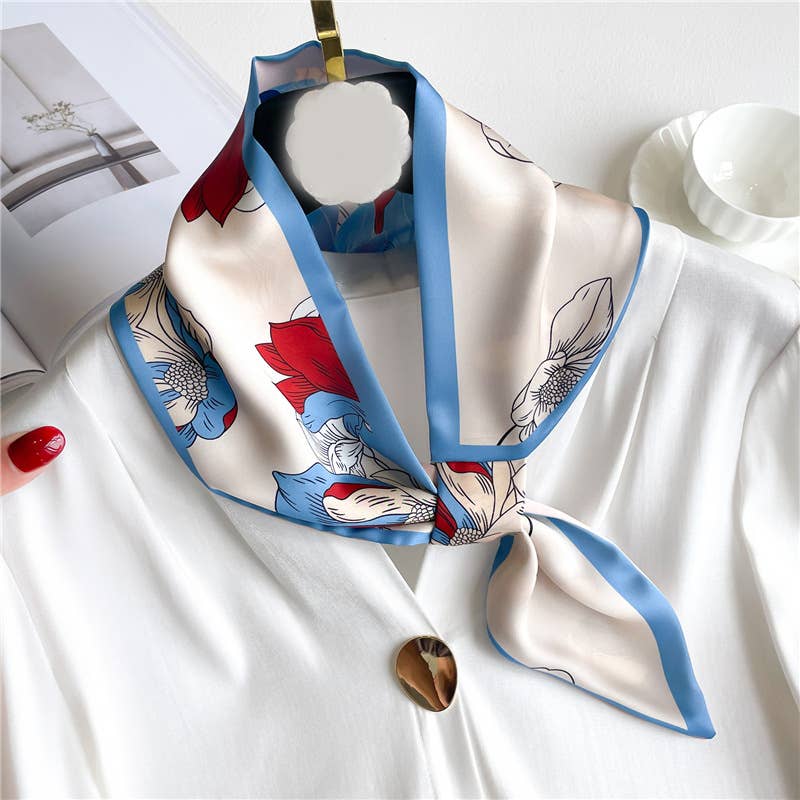 Floral Loop Scarf : Orange