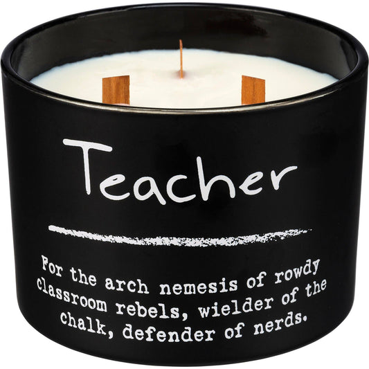Teacher Poetry Candle