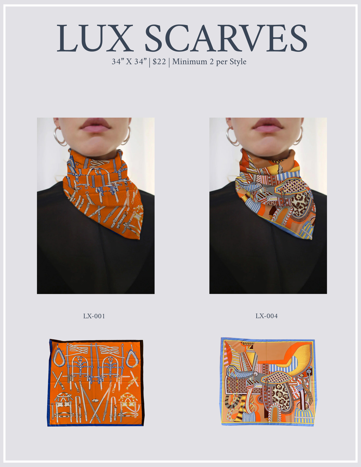 Lux Scarf- Org Saddle LX-004