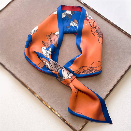 Floral Loop Scarf : Orange