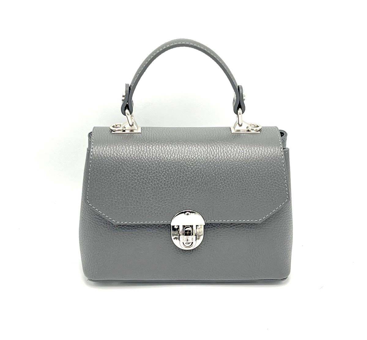 Genuine leather shoulder bag ~ Dusty Blue