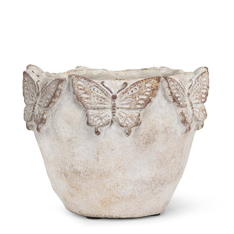 Butterfly Edged Planter-7"H: Medium