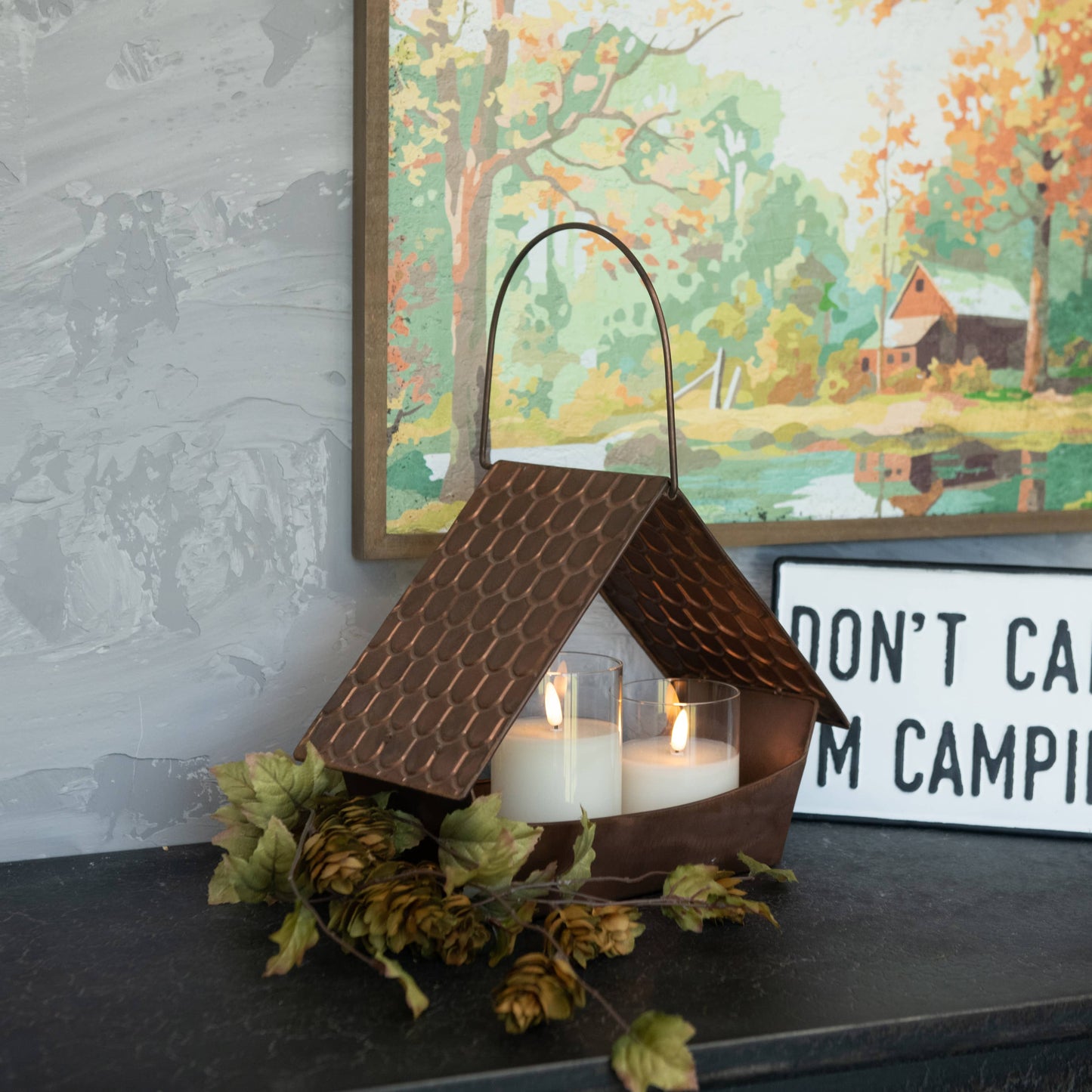 9.5" COPPER BIRDHOUSE
