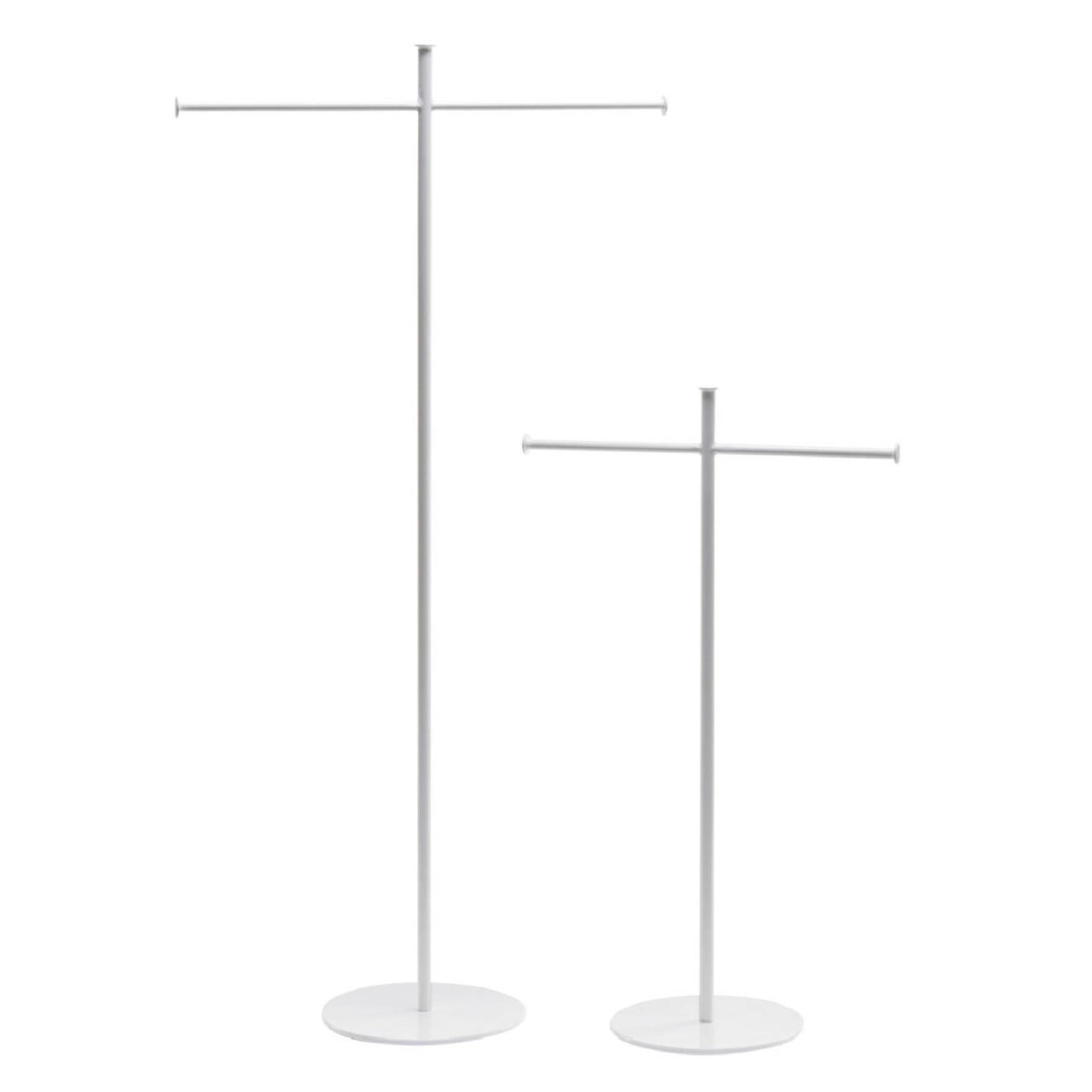 T-Bar Metal Necklace and Scarf Stands: Black / 22.25" Tall