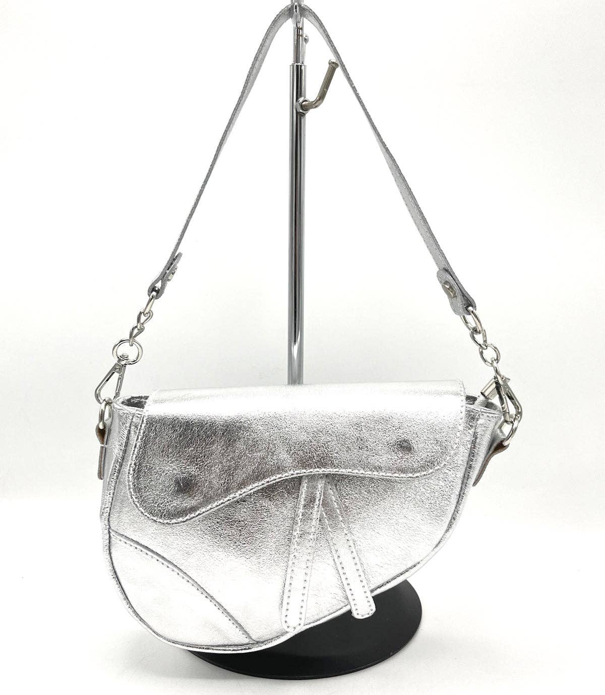 English Saddle Genuine Lather Shoulder Bag ~ Black