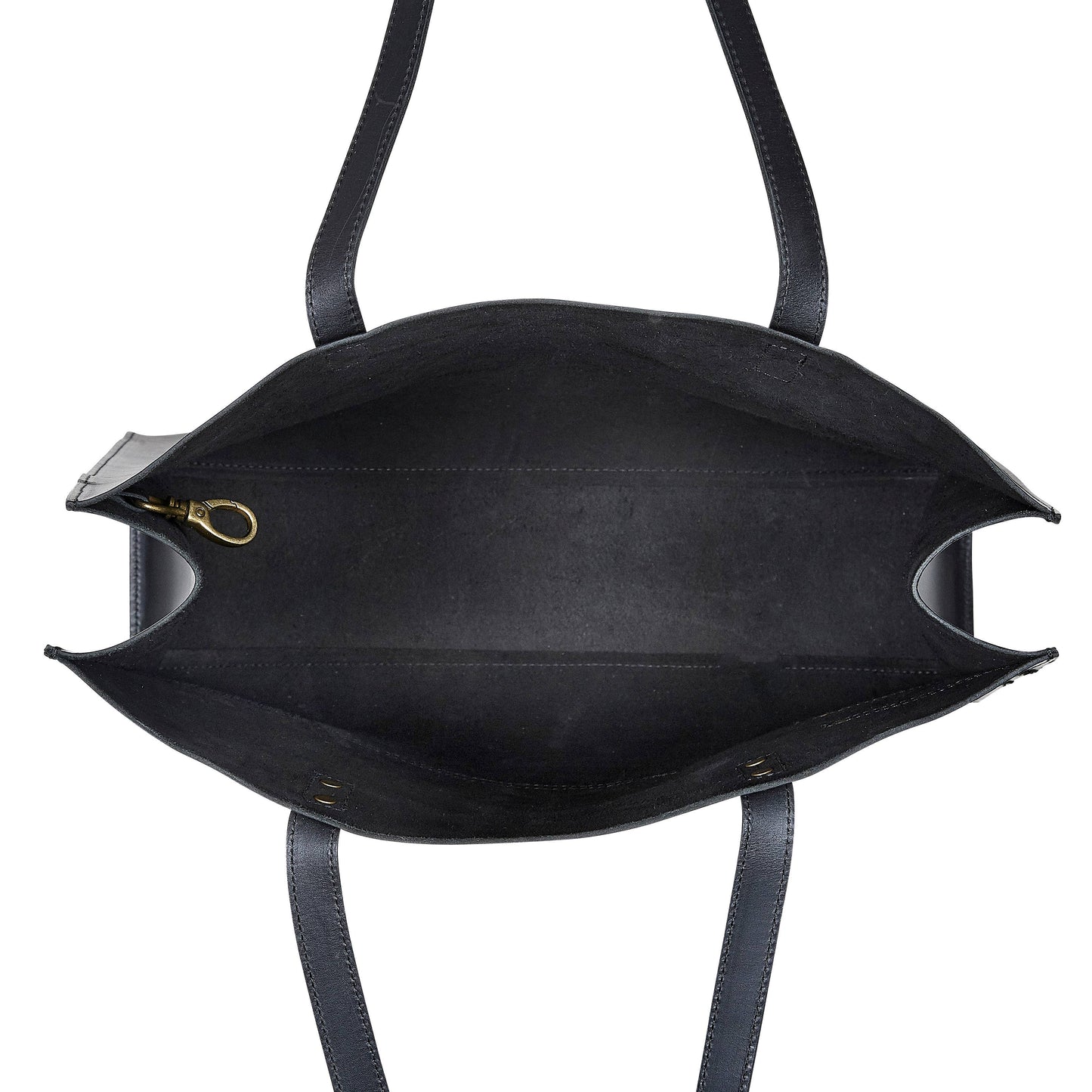 AWST Int'l Snaffle Bit Leather Tote Bag: Black / STD